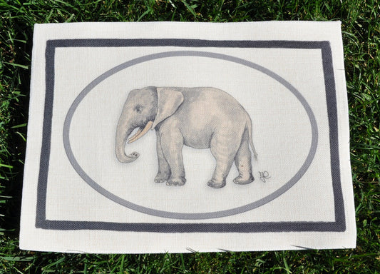 1.B2 _ Tovaglietta canvas cornici elefante