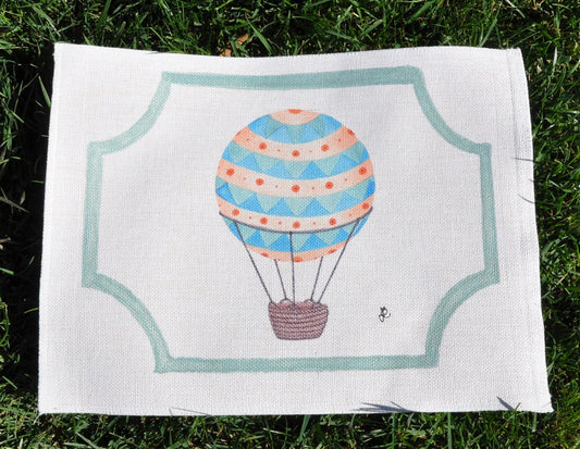 1.C4 _ Tovaglietta canvas mongolfiera verde chiaro