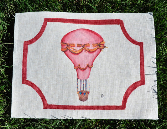 1.C6 _ Tovaglietta canvas mongolfiera rosso