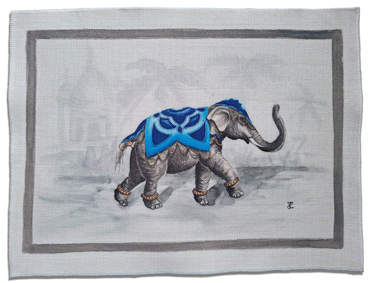 1.A1 _ Tovaglietta canvas elefante blu