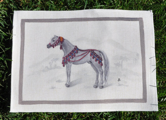 1.A5 _ Tovaglietta canvas cavallo grigio