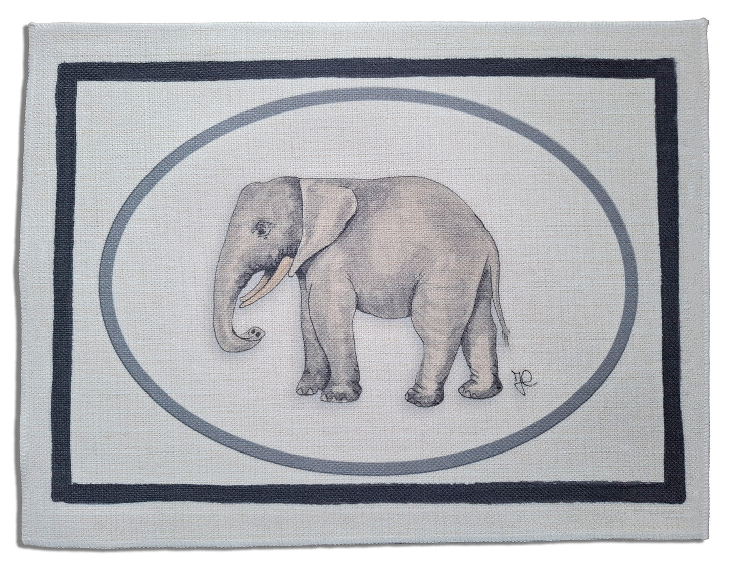 1.B2 _ Tovaglietta canvas cornici elefante