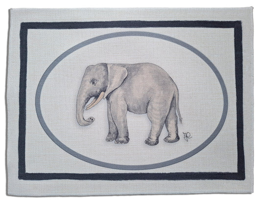 1.B2 _ Tovaglietta canvas cornici elefante