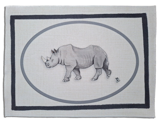 1.B3 _ Tovaglietta canvas cornici rinoceronte