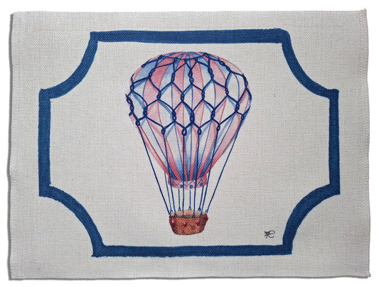 1.C3 _ Tovaglietta canvas mongolfiera blu