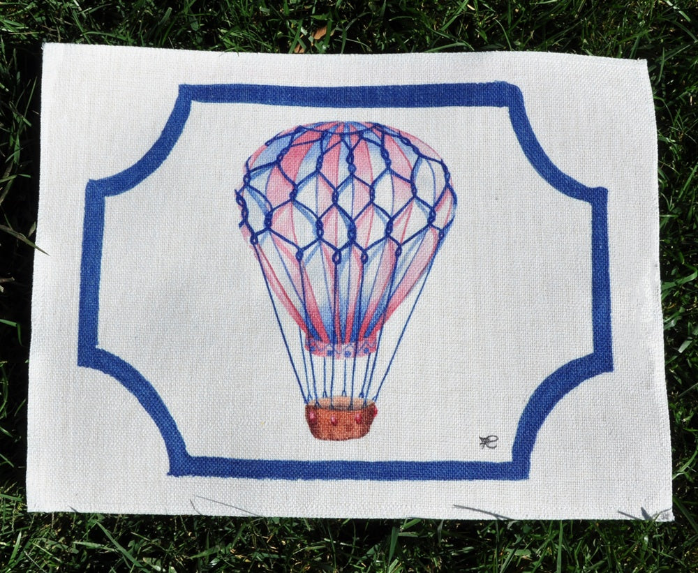 1.C3 _ Tovaglietta canvas mongolfiera blu