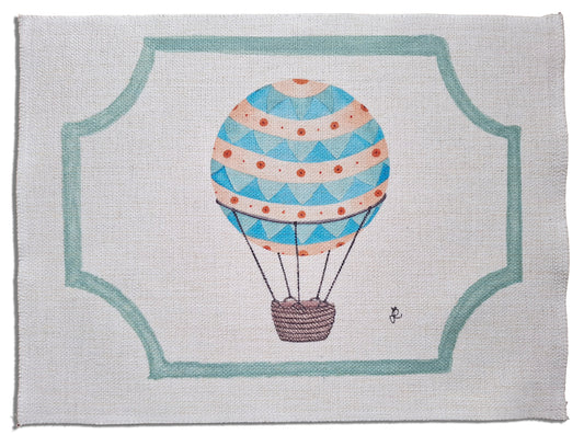 1.C4 _ Tovaglietta canvas mongolfiera verde chiaro
