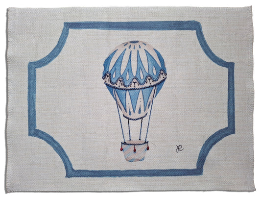 1.C5 _ Tovaglietta canvas mongolfiera azzurro