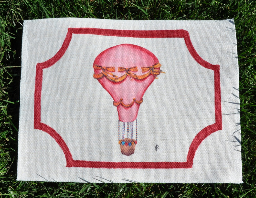 1.C6 _ Tovaglietta canvas mongolfiera rosso