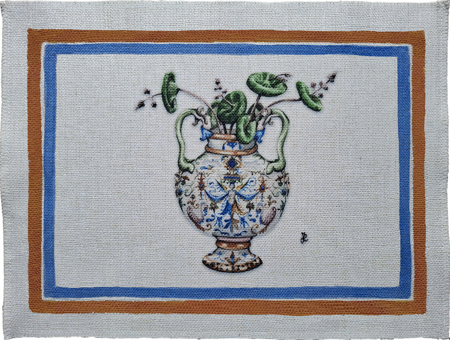 1.E5 _ Tovaglietta canvas vaso grottesche e cassula