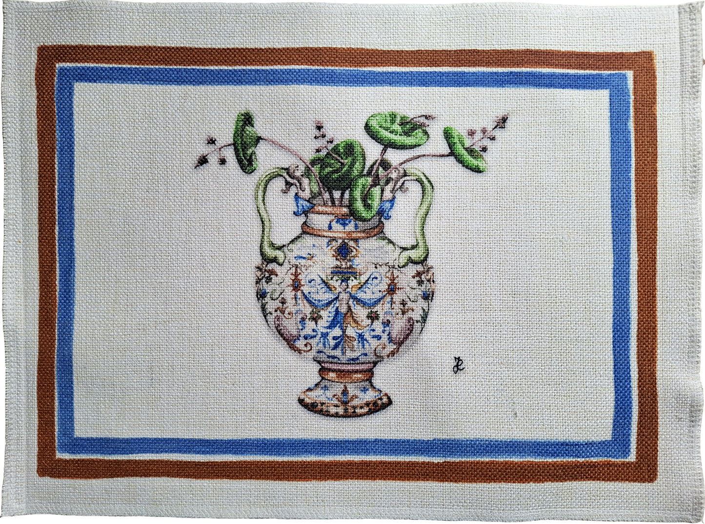 1.E5 _ Tovaglietta canvas vaso grottesche e cassula