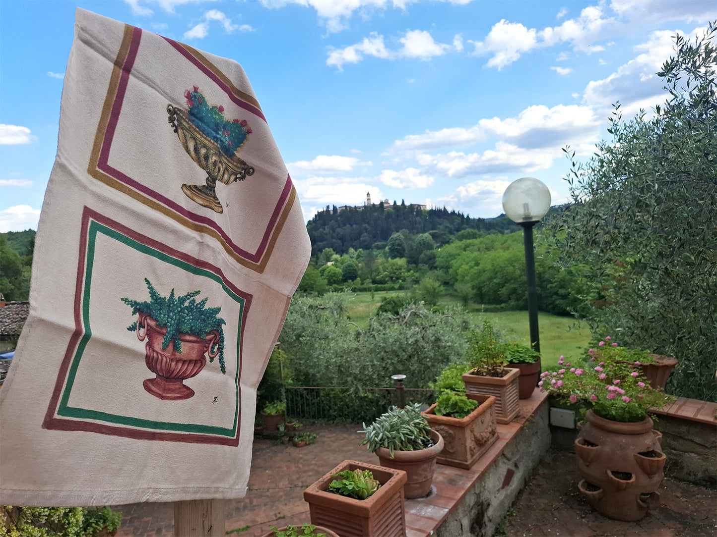 5E41 _Canovaccio cotone vasi