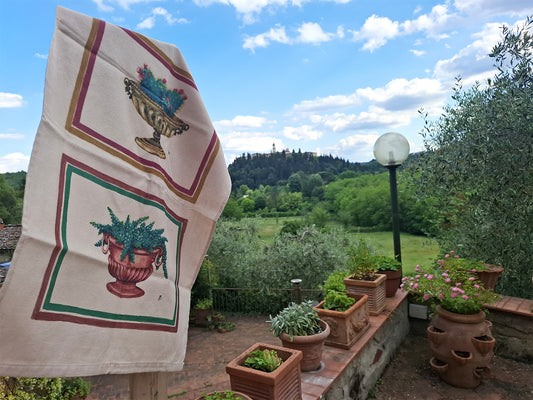 5E41 _Canovaccio cotone vasi
